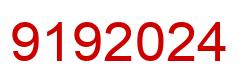 Number 9192024 red image