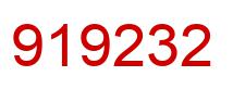 Number 919232 red image