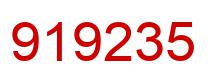 Number 919235 red image