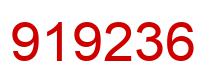 Number 919236 red image