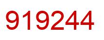 Number 919244 red image