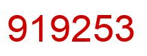 Número 919253 imagen rojo