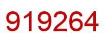 Number 919264 red image