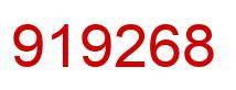 Number 919268 red image