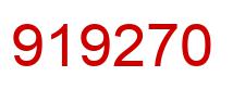 Number 919270 red image