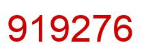 Number 919276 red image