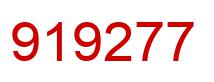 Number 919277 red image