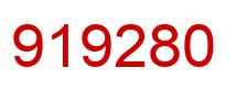 Number 919280 red image