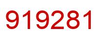 Number 919281 red image