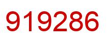 Number 919286 red image