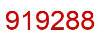 Number 919288 red image