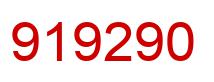 Number 919290 red image