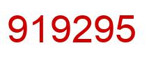 Number 919295 red image