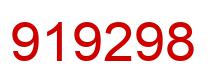 Number 919298 red image