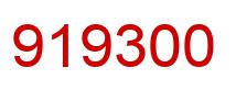 Number 919300 red image