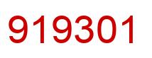 Número 919301 imagen rojo
