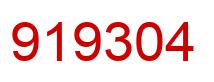 Number 919304 red image