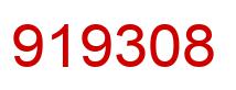Number 919308 red image