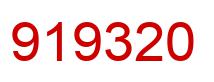 Number 919320 red image