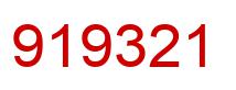 Number 919321 red image