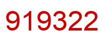 Number 919322 red image