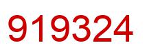 Number 919324 red image