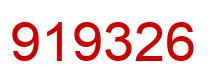 Number 919326 red image