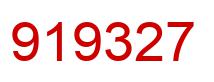Number 919327 red image