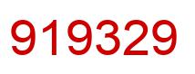 Number 919329 red image
