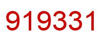 Number 919331 red image