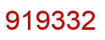 Number 919332 red image
