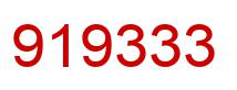 Number 919333 red image