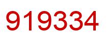 Number 919334 red image