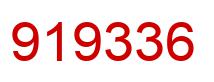 Number 919336 red image