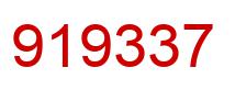 Number 919337 red image