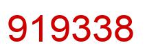 Number 919338 red image