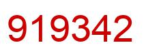 Number 919342 red image