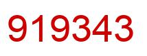 Number 919343 red image