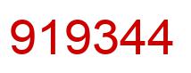Number 919344 red image