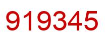 Number 919345 red image