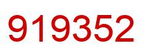 Number 919352 red image