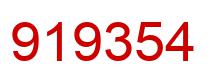 Number 919354 red image