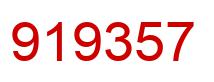 Number 919357 red image