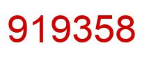 Number 919358 red image