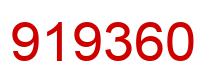 Number 919360 red image