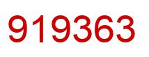 Number 919363 red image
