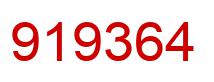 Number 919364 red image