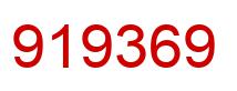 Number 919369 red image