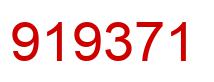 Number 919371 red image