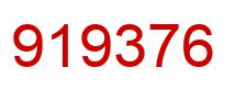 Number 919376 red image